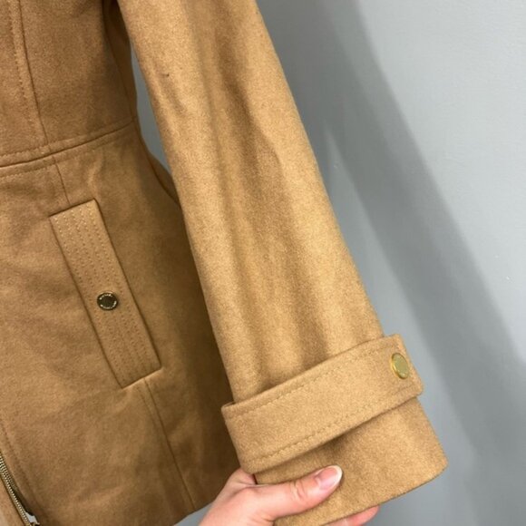 Michael Kors Tan Wool Pea Coat Jacket - Picture 7 of 16